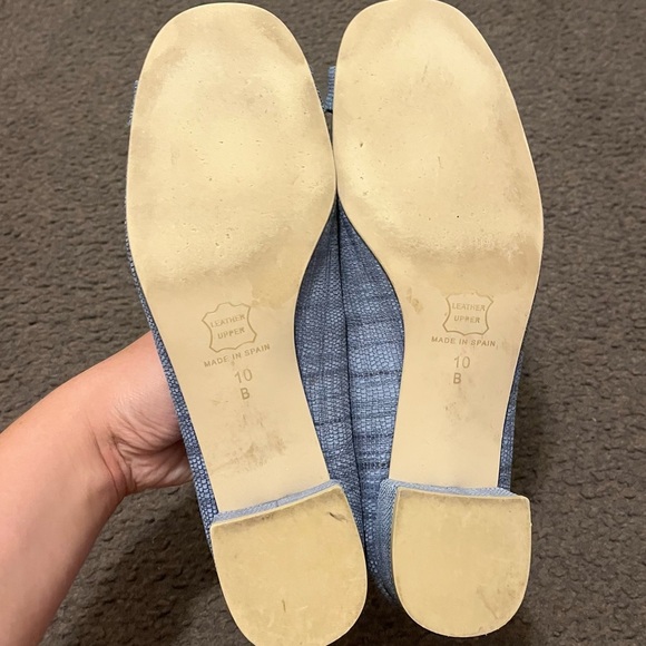 FS/NY French Sole New York Faux Snakeskin Heeled Loafers - Picture 4 of 7